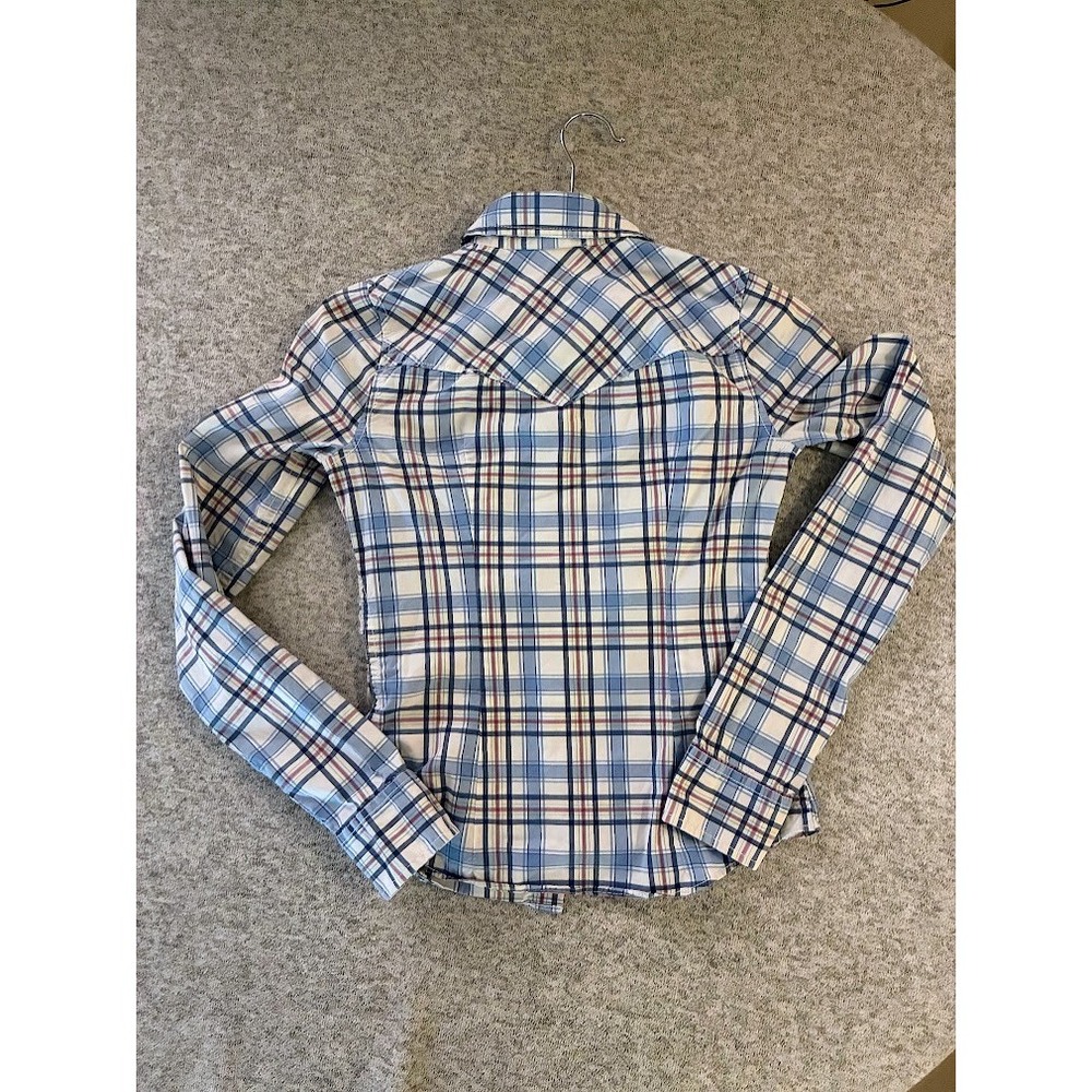 Vintage Hollister Plaid Gingham Button Down Shirt XS - Picture 2 of 4